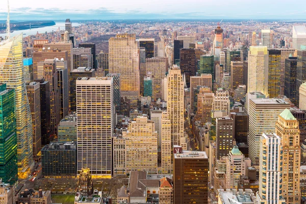 Letecký pohled na New york city — Stock fotografie