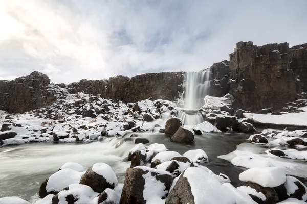 Pingvellir wodospad w Islandii — Zdjęcie stockowe