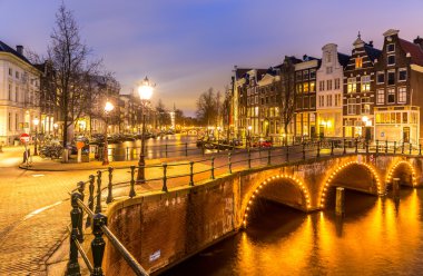 Hollanda Amsterdam kanalları