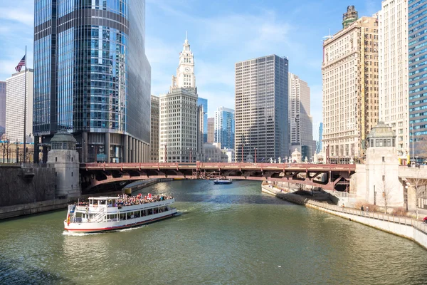 Видом на центр міста Чикаго — стокове фото