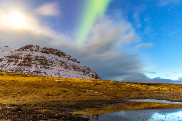 Severní světlo na Islandu — Stock fotografie