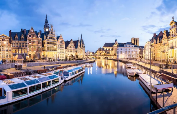 Města Gentu v Belgii — Stock fotografie