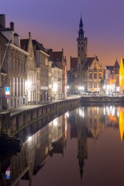 Bruges, Belçika-gece