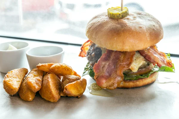 Hamburguesa de carne Angus — Foto de Stock