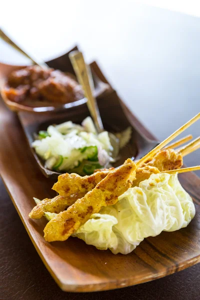 Delicioso satay frango — Fotografia de Stock