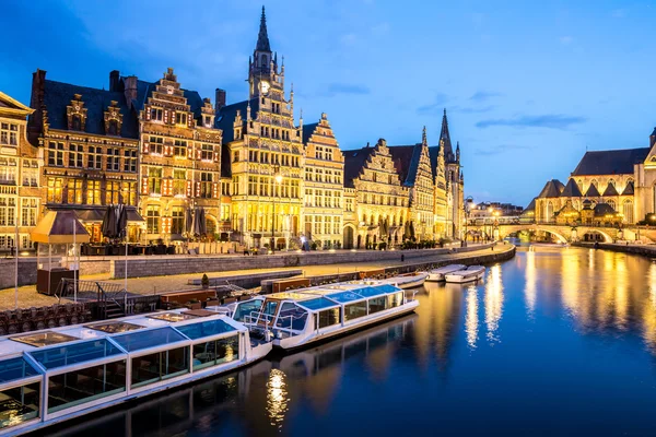 Ghent Cidade velha na Bélgica — Fotografia de Stock