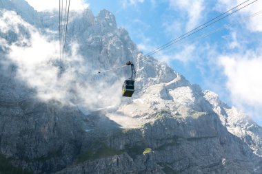 Cable car at Zugspitze Mountain in Germany clipart