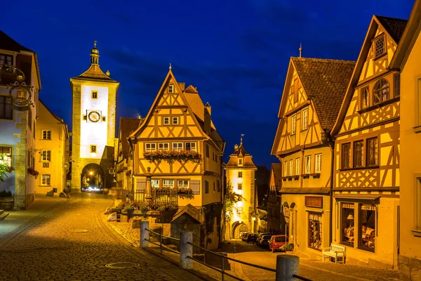 Rothenburg ob der Tauber in Germany at dusk — Stock Photo, Image