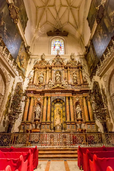 Interieur gevel van de kathedraal van Sevilla — Stockfoto