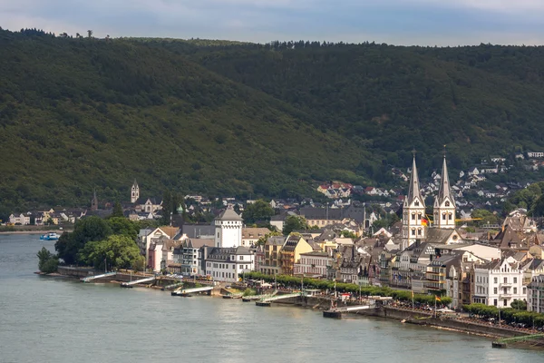 Boppard y el río Rin en Alemania — Foto de Stock