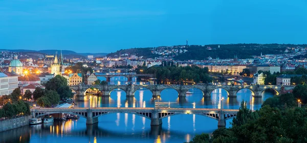 Prag Panoraması alacakaranlıkta