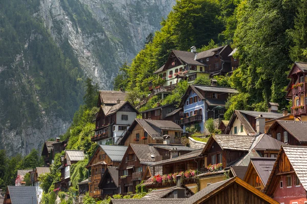 Alacakaranlıkta Hallstatt Köyü — Stok fotoğraf