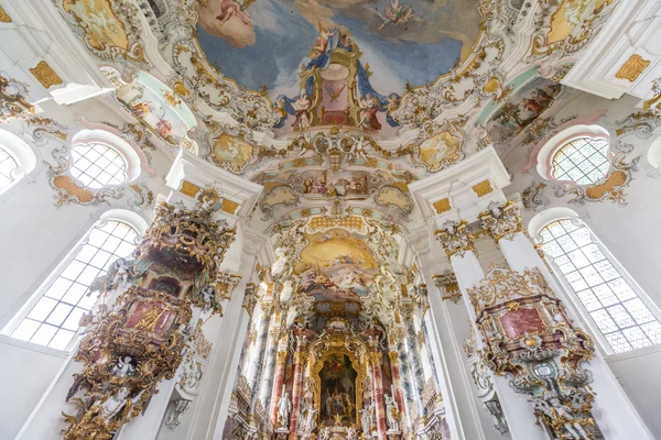 Interieur van de bedevaartskerk in Duitsland — Stockfoto