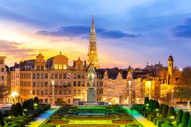 Brussels Cityscape in Belgium clipart