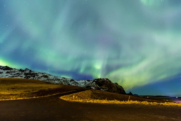 Severní světlo na Islandu — Stock fotografie
