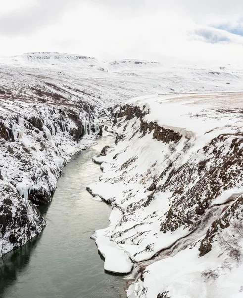 Zimní krajina na Islandu — Stock fotografie