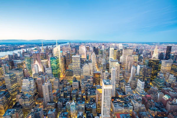 Letecký pohled na New york city — Stock fotografie