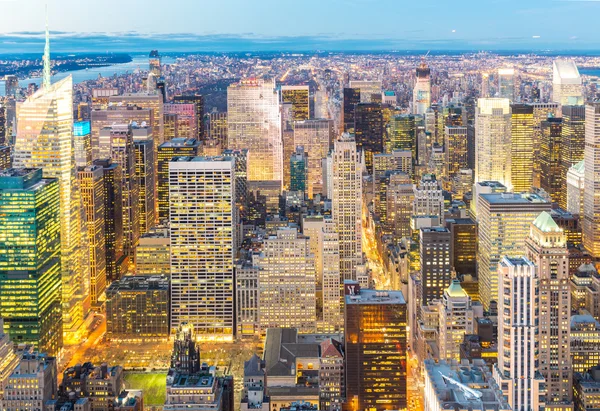 Vista aérea de la ciudad de Nueva York — Foto de Stock