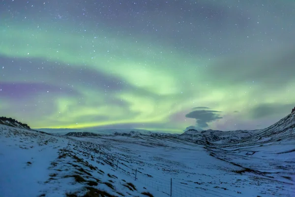 Northern Light στην Ισλανδία — Φωτογραφία Αρχείου