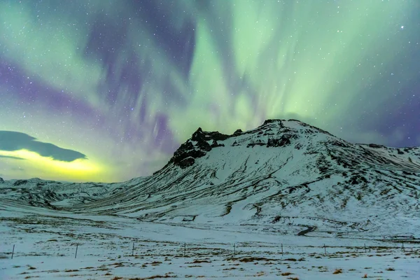 Nordlicht in Island — Stockfoto