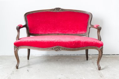 vintage odası kanepe kırmızı