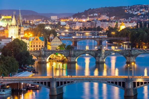 Praga città al tramonto — Foto Stock