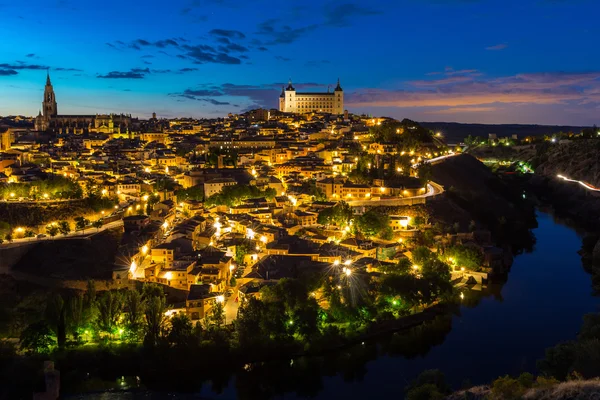 Toledo city at dusk in Spain — Stock Photo, Image