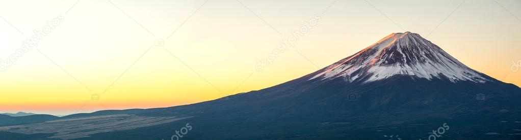 Mountain Fuji at sunrise in Japan