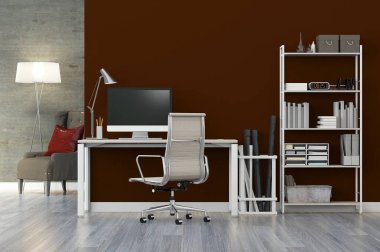 Çalışma alanı için 3D iç dizayn