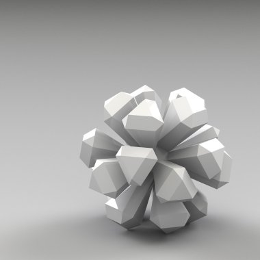 3D render soyut şekiller