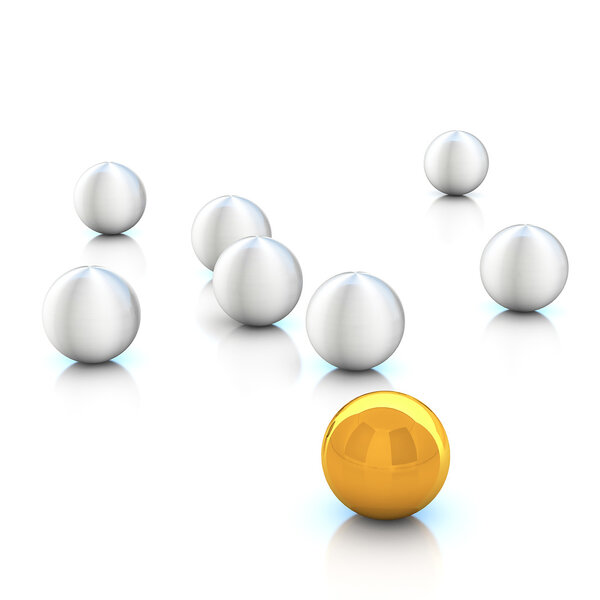 3d rendering abstract spheres