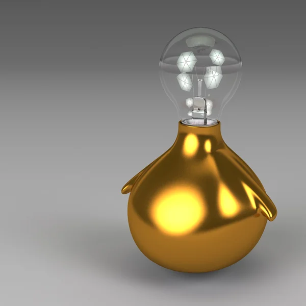 3D візуалізація лампочки — стокове фото