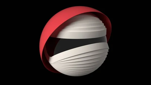 3d soyut karakter figürünü kırmızı başlık ile görüntüle