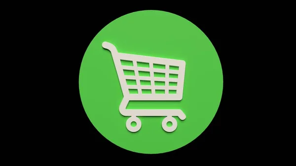3d hacimli market arabası simgesi oluştur