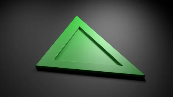 3d render yeşil çalma düğmesi