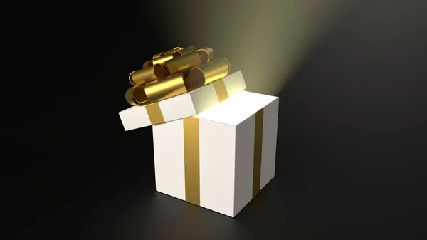 Renderizar Presente Férias Para Natal Ano Novo — Fotografia de Stock