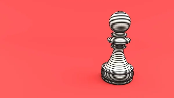 3Dレンダリングチェスピース現実的な — ストック写真