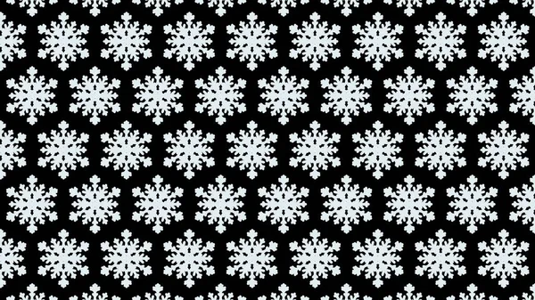 Renderizar Copos Nieve Blancos Sobre Fondo Negro — Foto de Stock