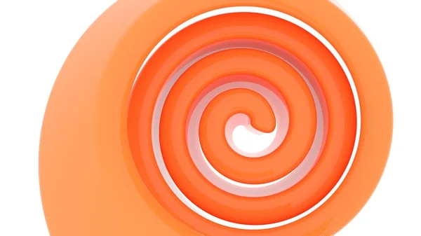 Orange Spirale Volumétrique Rendu — Photo