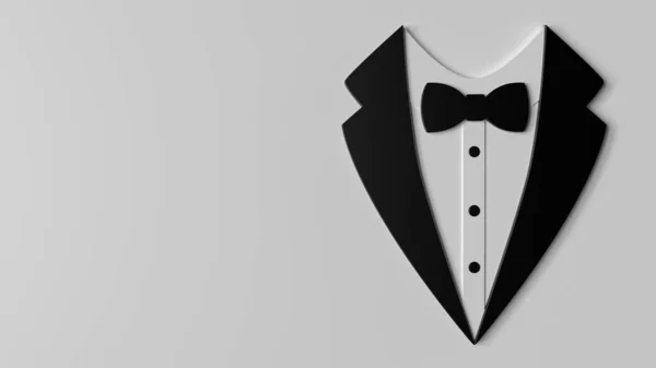 Beyaz zeminde 3D smokin simgesi oluştur