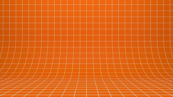 Καθιστούν Πορτοκαλί Πάτωμα Λευκό Έλεγχο — Φωτογραφία Αρχείου