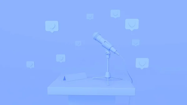 Microphone Stand Icons Render — Stock Photo, Image