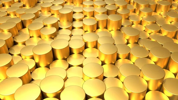 Złoty Wzór Cylindra Renderowania — Zdjęcie stockowe