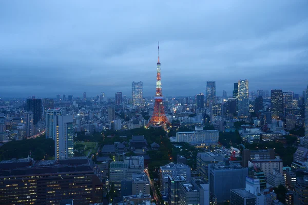Berömd Landmärke Tokyo Tower Natten — Stockfoto