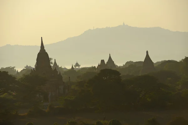 Gün Batımında Bagan Pagodadan — Stok fotoğraf