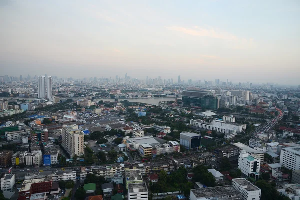 Área Residencial Bangkok Com Luz Noite — Fotografia de Stock