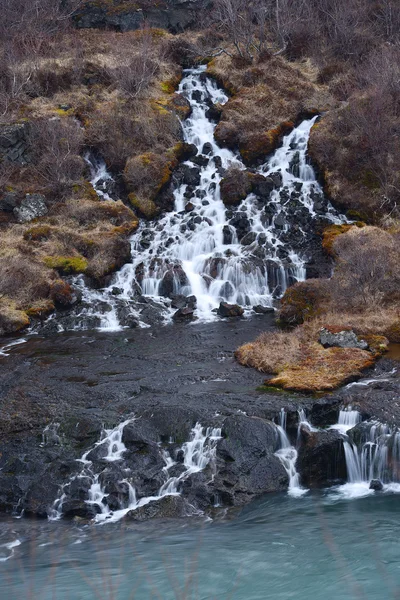 Aliran hraunfossar — Stok Foto