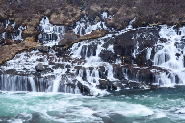 Hraunfossar 흐름 — 스톡 사진