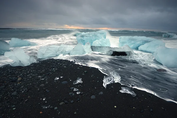 Praia de iceberg — Fotografia de Stock