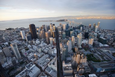 San Francisco şehir merkezi hava manzarası